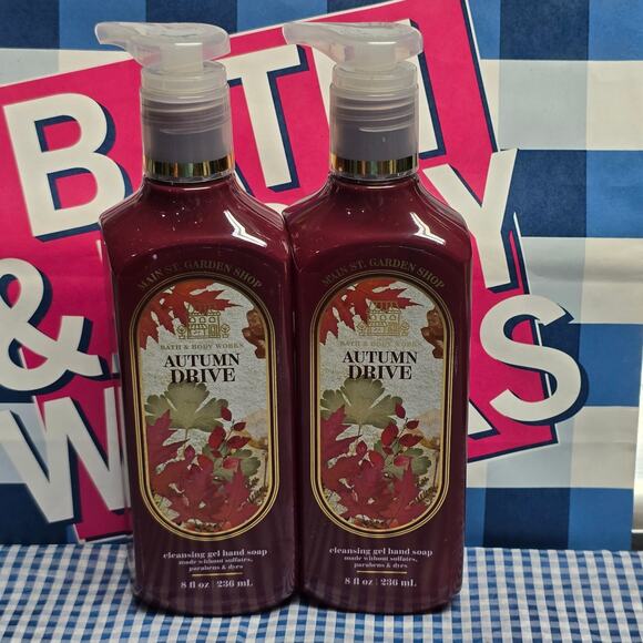 BBW Main St. Garden Shop Autumn Drive Cleansing Gel Hand Soap Set of 2 - Picture 1 of 2